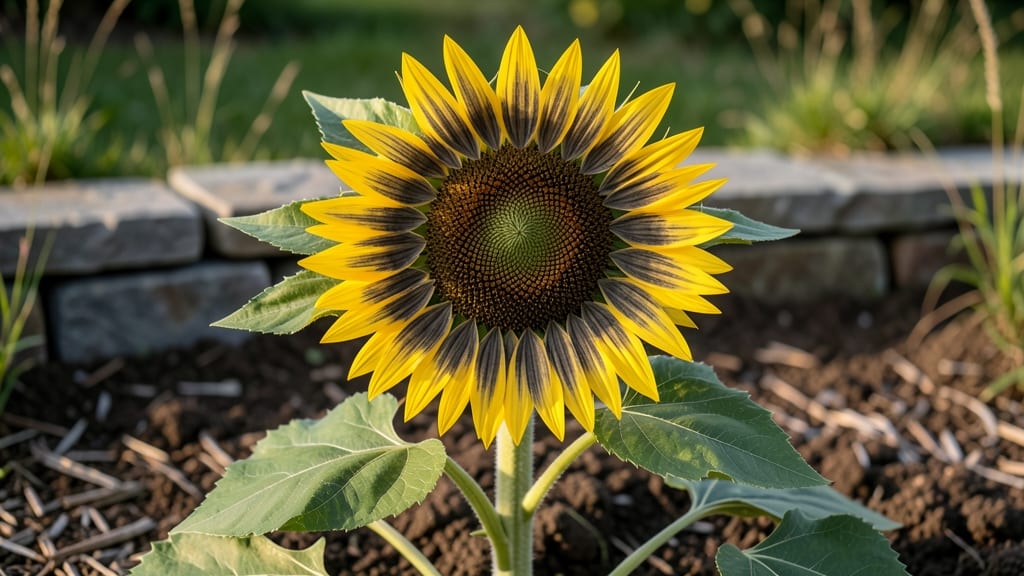 Mammoth Grey Striped Sunflower Growing Guide: Towering Height and Dramatic Striped Blooms