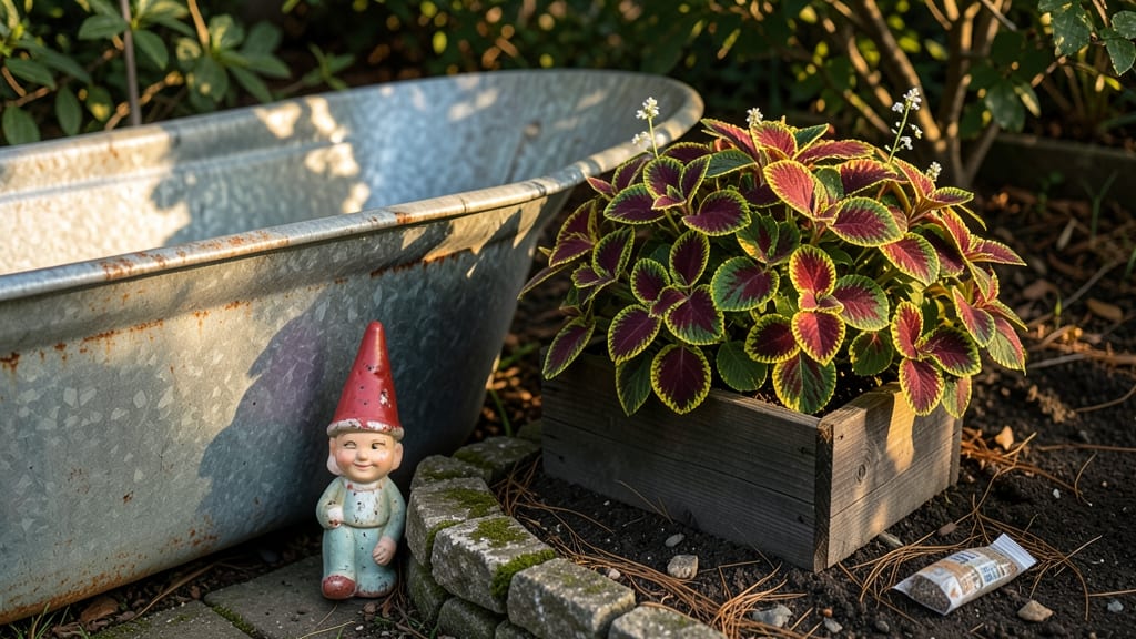 Bathtub Flower Bed: Whimsical Vertical Garden With Zero Waste Space